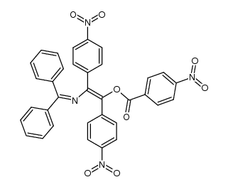 4-(p-nitrobenzoyloxy)-3,4-di(p-nitrophenyl)-1,1-diphenyl-2-azabuta-1,3-diene结构式