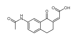 7-(acetylamino)-1,2,3,4-tetrahydro-1-oxo-2-naphthalenideneacetic acid结构式