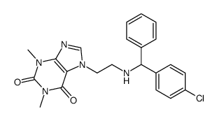 7-[2-[[(4-chlorophenyl)-phenylmethyl]amino]ethyl]-1,3-dimethylpurine-2,6-dione Structure