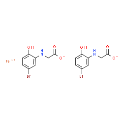 iron(III) N,N'-bis((5-bromo-2-hydroxyphenyl)glycinate)结构式