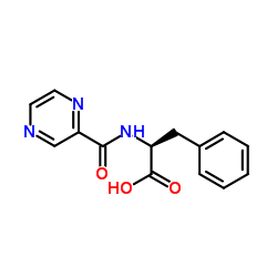 N-(2-Pyrazinylcarbonyl)-L-phenylalanine Structure