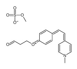 3-[4-[2-(1-methylpyridin-1-ium-4-yl)ethenyl]phenoxy]propanal,methyl sulfate结构式