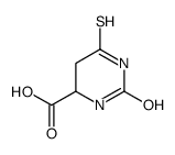 2-oxo-6-sulfanylidene-1,3-diazinane-4-carboxylic acid结构式