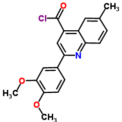 2-(3,4-Dimethoxyphenyl)-6-methyl-4-quinolinecarbonyl chloride Structure