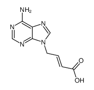 4-(6-aminopurin-9-yl)but-2-enoic acid结构式