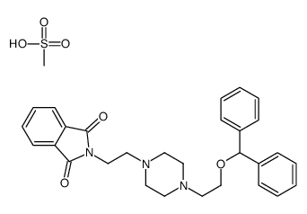 2-[2-[4-(2-benzhydryloxyethyl)piperazin-1-yl]ethyl]isoindole-1,3-dione,methanesulfonic acid Structure