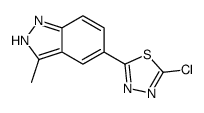 2-CHLORO-5-(3-METHYL-1H-INDAZOL-5-YL)-1,3,4-THIADIAZOLE结构式