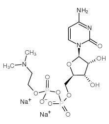 cytidine-5'-diphospho-dimethylaminoethanol sodium salt Structure