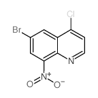 6-Bromo-4-chloro-8-nitroquinoline Structure