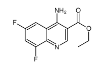 4-Amino-6,8-difluoroquinoline-3-carboxylic acid ethyl ester结构式