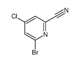 6-溴-4-氯-2-氰基吡啶结构式
