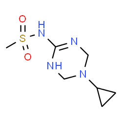 N-(5-Cyclopropyl-1,4,5,6-tetrahydro-1,3,5-triazin-2-yl)methanesulfonamide Structure