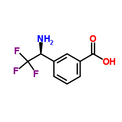 3-[(1S)-1-Amino-2,2,2-trifluoroethyl]benzoic acid结构式