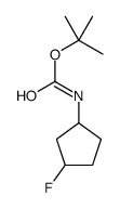 2-Methyl-2-propanyl (3-fluorocyclopentyl)carbamate Structure