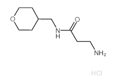 3-Amino-N-(tetrahydro-2H-pyran-4-ylmethyl)-propanamide hydrochloride结构式