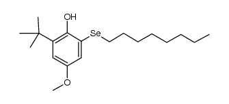 2-tert-butyl-4-methoxy-6-(octylseleno)phenol结构式