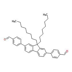 4,4'-(9,9-Dioctyl-9H-fluorene-2,7-diyl)dibenzaldehyde结构式