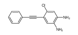 4-chloro-5-phenylethynyl-benzene-1,2-diamine结构式