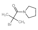2-Bromo-2-methyl-1-(pyrrolidin-1-yl)propan-1-one结构式