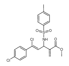 (Z)-methyl 5-chloro-5-(4-chlorophenyl)-2-methylene-3-(4-tolylsulfonamido)pent-4-enoate结构式
