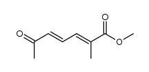 methyl 2-methyl-6-oxo-hepta-2E,4E-diene-1-oate结构式