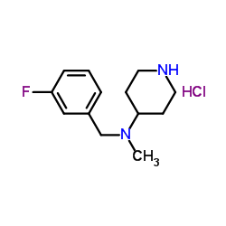 (3-Fluoro-benzyl)-methyl-piperidin-4-yl-amine hydrochloride结构式
