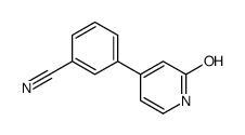 3-(2-oxo-1H-pyridin-4-yl)benzonitrile结构式