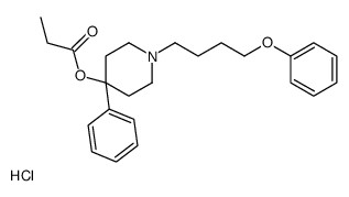 [1-(4-phenoxybutyl)-4-phenyl-4-piperidyl] propanoate hydrochloride structure