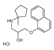 1-[(1-methylcyclopentyl)amino]-3-naphthalen-1-yloxypropan-2-ol,hydrochloride结构式