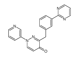 1-pyridin-3-yl-3-(pyrimidin-2-ylbenzyl)pyridazin-4(1H)-one结构式