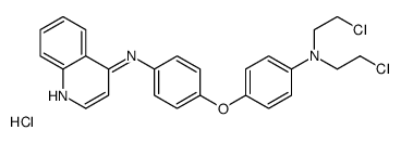N-[4-[4-[bis(2-chloroethyl)amino]phenoxy]phenyl]quinolin-4-amine hydro chloride结构式