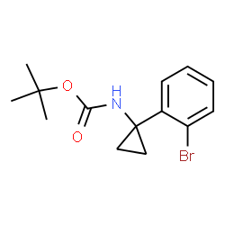 tert-Butyl N-[1-(2-bromophenyl)cyclopropyl]carbamate structure