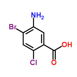 5-Amino-4-bromo-2-chlorobenzoic acid结构式