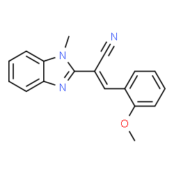 (E)-3-(2-methoxyphenyl)-2-(1-methyl-1H-benzo[d]imidazol-2-yl)acrylonitrile结构式