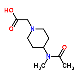 {4-[Acetyl(methyl)amino]-1-piperidinyl}acetic acid结构式