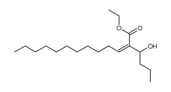 (Z)-Ethyl 2-(1-hydroxybutyl)-2-tridecenoate结构式