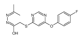 ((6-(4-Fluorophenoxy)-4-pyrimidinyl)thio)acetic acid (1-methylethylidene)hydrazide结构式