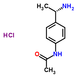 N-{4-[(1S)-1-Aminoethyl]phenyl}acetamide hydrochloride (1:1)结构式