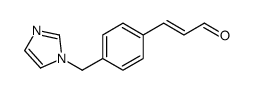 3-[4-(imidazol-1-ylmethyl)phenyl]prop-2-enal结构式