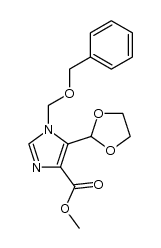 Methyl 1-[(benzyloxy)methyl]-5-(1,3-dioxolan-2-yl)-imidazole-4-carboxylate结构式