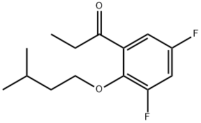 3,5-Difluoro-2-iso-pentoxypropiophenone结构式