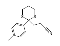 3-(2-p-tolyl-1,3-dithiane-2-yl)propanenitrile结构式