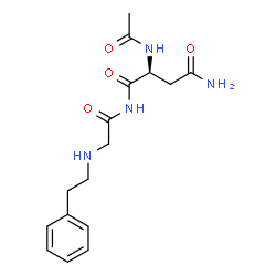 N-acetylasparaginylglycyl-(N-phenethyl)amide结构式
