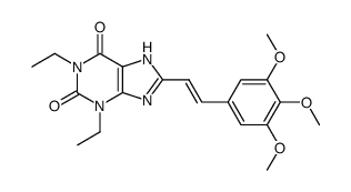 1,3-diethyl-8-(3,4,5-trimethoxy-styryl)-3,7-dihydro-purine-2,6-dione Structure