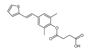 4-[2,6-dimethyl-4-[(E)-2-thiophen-2-ylethenyl]phenoxy]-4-oxo-butanoic acid结构式