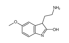 3-(2-Aminoethyl)-5-methoxy-1,3-dihydro-2H-indol-2-one结构式
