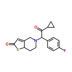 5-[2-Cyclopropyl-1-(4-fluorophenyl)-2-oxoethyl]-5,6,7,7a-tetrahydrothieno[3,2-c]pyridin-2(4H)-one结构式