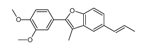 2-(3,4-dimethoxyphenyl)-3-methyl-5-prop-1-enyl-1-benzofuran结构式