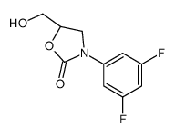 (5R)-3-(3,5-difluorophenyl)-5-(hydroxymethyl)-1,3-oxazolidin-2-one结构式