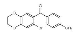 (7-Bromo-2,3-dihydro-1,4-benzodioxin-6-yl)(4-methylphenyl)methanone structure